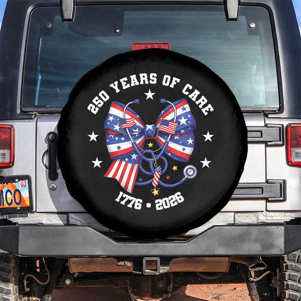 Nurse 250 Years Of Care Spare Tire Cover Patriotic American Nurse Gift TS12 No hole Black Print Your Wear