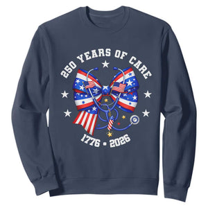 Nurse 250 Years Of Care Sweatshirt Patriotic American Nurse Gift TS12 Navy Print Your Wear