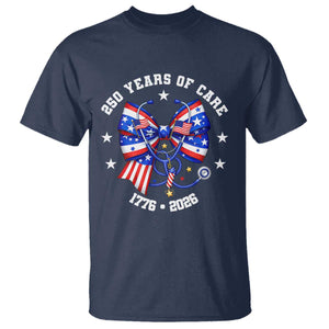 Nurse 250 Years Of Care T Shirt Patriotic American Nurse Gift TS12 Navy Print Your Wear