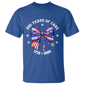 Nurse 250 Years Of Care T Shirt Patriotic American Nurse Gift TS12 Royal Blue Print Your Wear