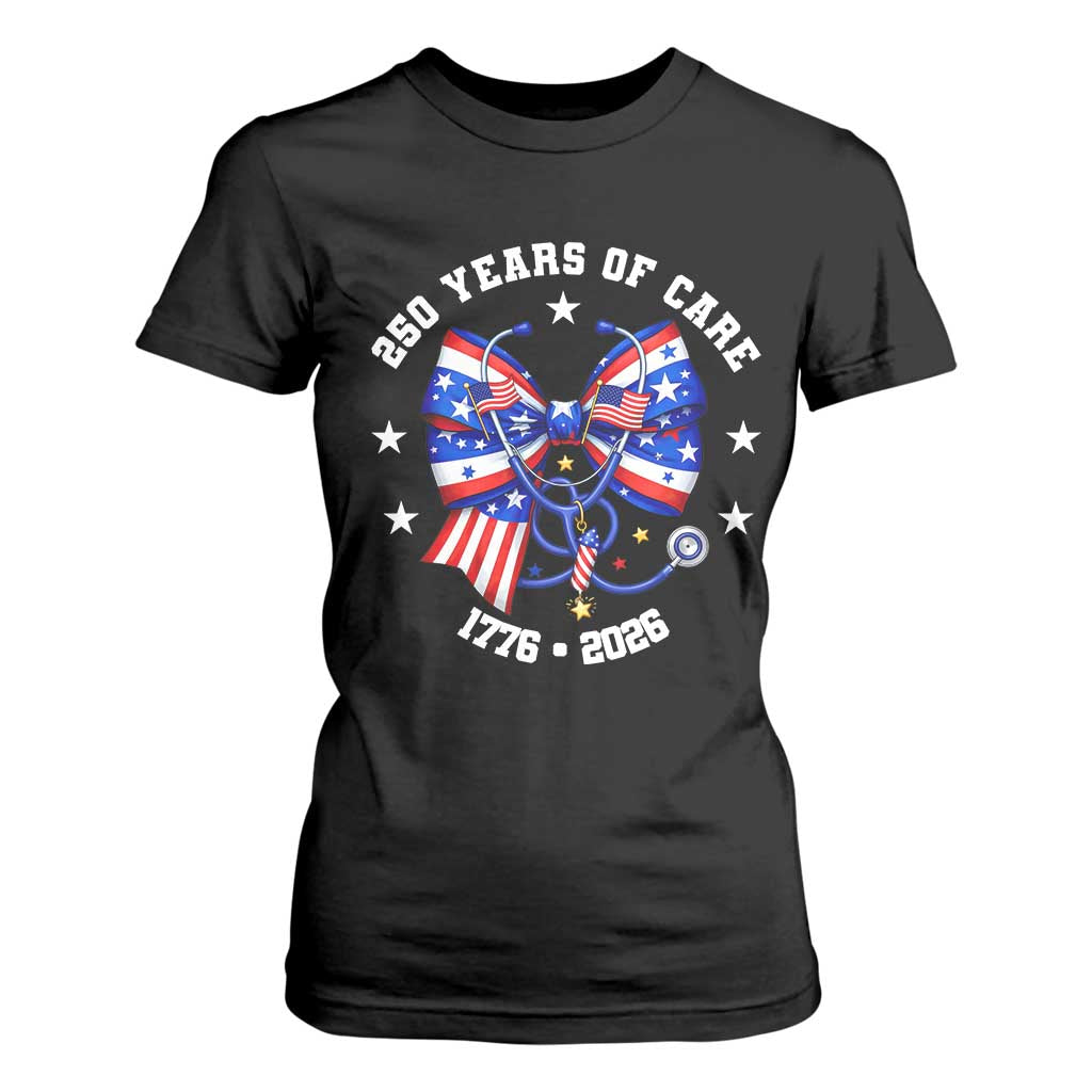 Nurse 250 Years Of Care T Shirt For Women Patriotic American Nurse Gift TS12 Black Print Your Wear