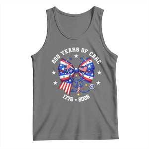 Nurse 250 Years Of Care Tank Top Patriotic American Nurse Gift TS12 Black Heather Print Your Wear