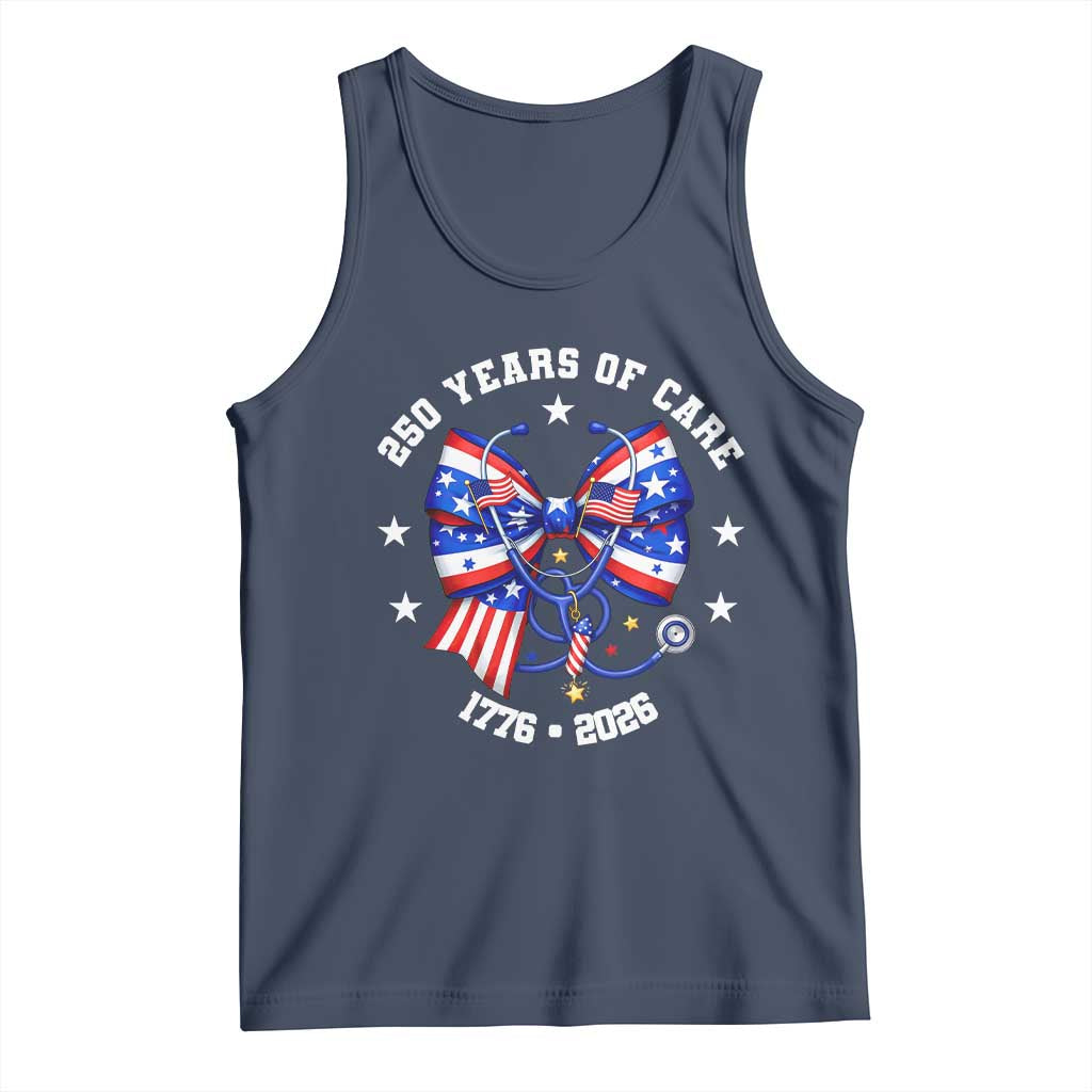 Nurse 250 Years Of Care Tank Top Patriotic American Nurse Gift TS12 Navy Print Your Wear