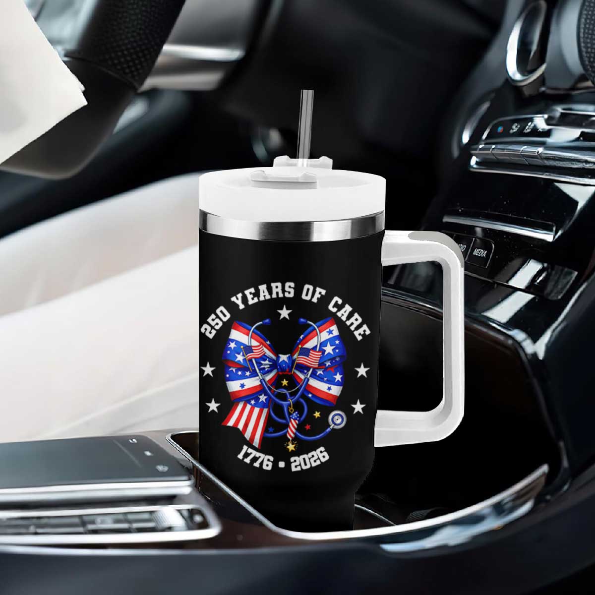 Nurse 250 Years Of Care Tumbler With Handle Patriotic American Nurse Gift TS12 Print Your Wear