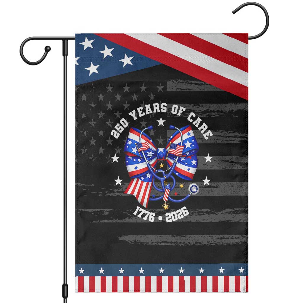 Nurse 250 Years Of Care Garden Flag Patriotic American Nurse Gift TS12 Distressed Black Blue Print Your Wear