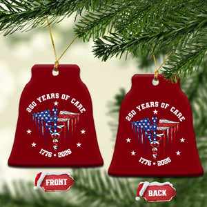 Patriotic Nurse 250 Years Of Care Ceramic Ornament Healthcare Worker Gift TS12 Print Your Wear