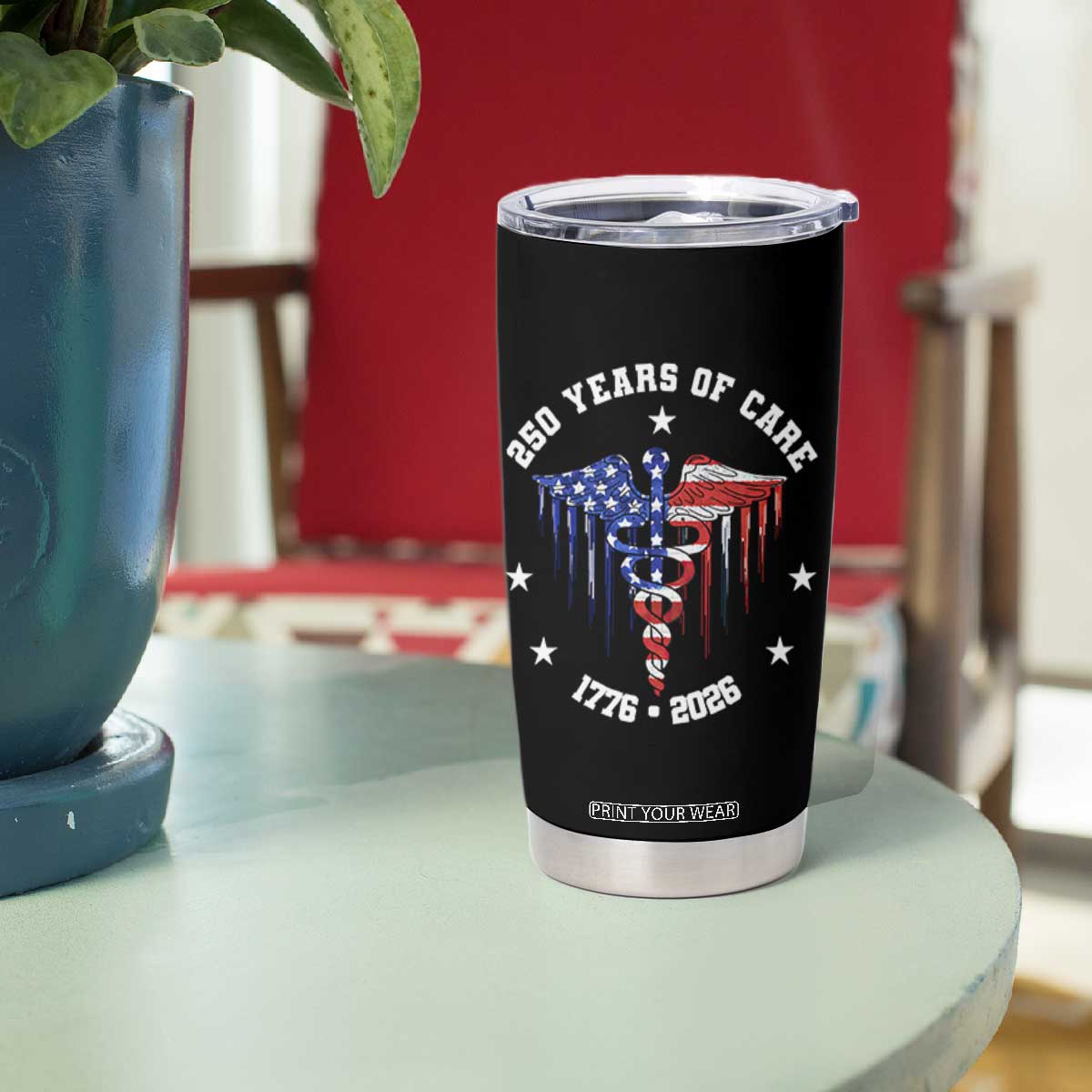 Patriotic Nurse 250 Years Of Care Tumbler Cup Healthcare Worker Gift TS12 Print Your Wear