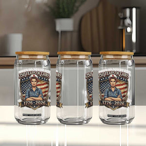 Patriotic Nurse Celebrating 250 Years Of Care Gift Glass Can TS12 Print Your Wear