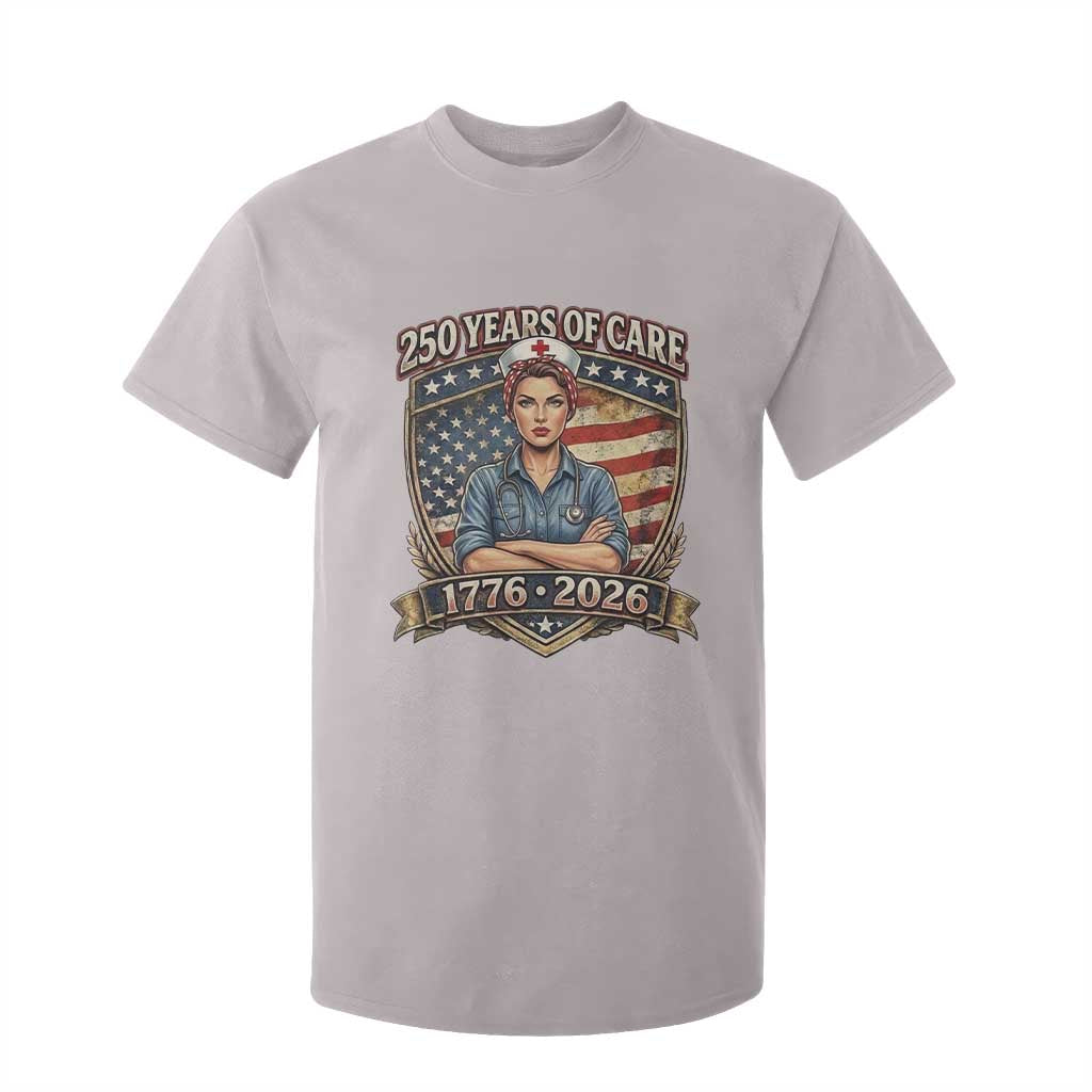 Patriotic Nurse Celebrating 250 Years Of Care Gift T Shirt For Kid TS12 Ice Gray Print Your Wear