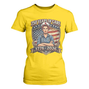 Patriotic Nurse Celebrating 250 Years Of Care Gift T Shirt For Women TS12 Daisy Print Your Wear