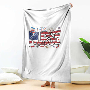 USA 250 Proud American Nurse Throw Blanket Patriotic Healthcare Hero TS12 Print Your Wear