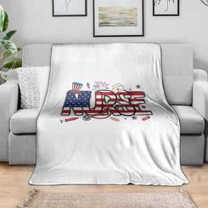 USA 250 Proud American Nurse Throw Blanket Patriotic Healthcare Hero TS12 Print Your Wear