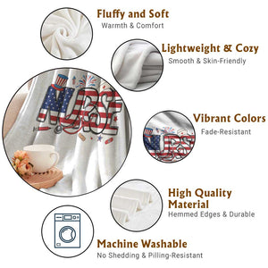 USA 250 Proud American Nurse Throw Blanket Patriotic Healthcare Hero TS12 Print Your Wear