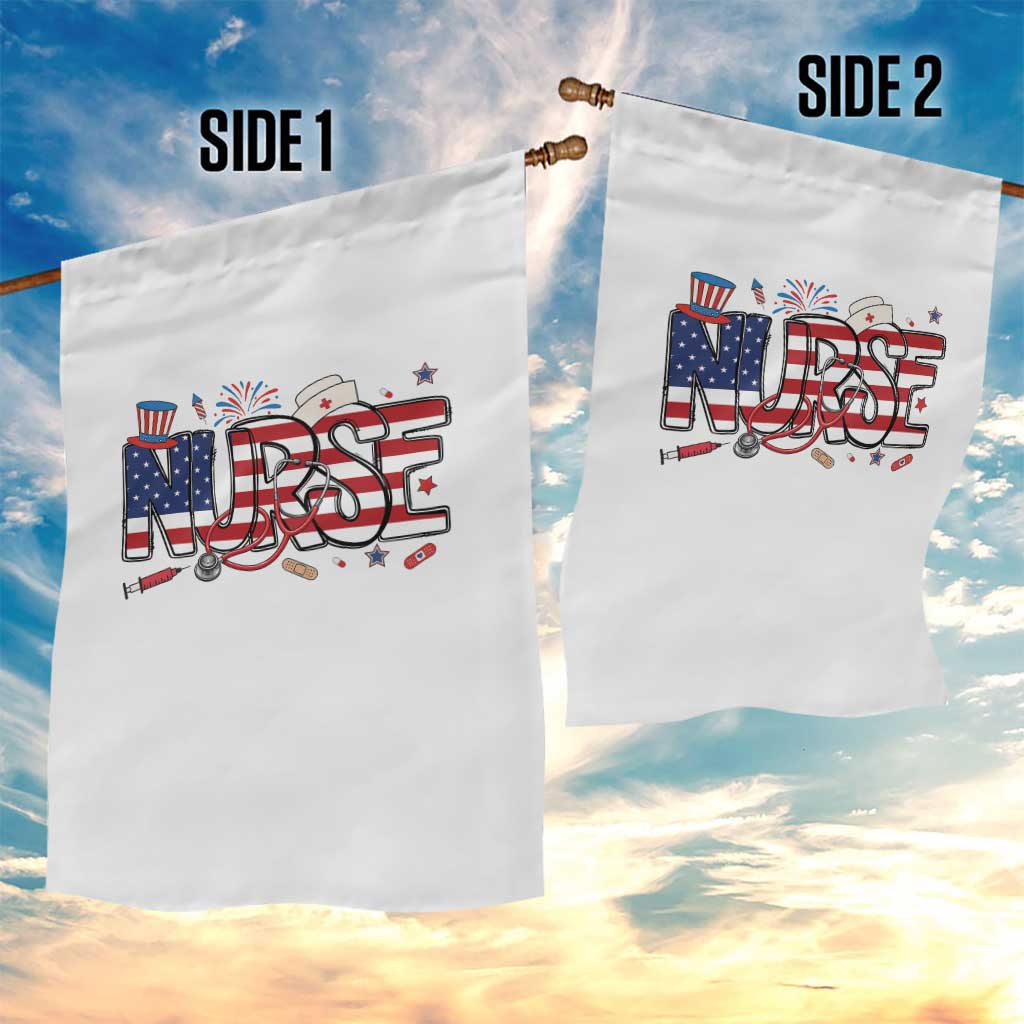 USA 250 Proud American Nurse Garden Flag Patriotic Healthcare Hero TS12 Print Your Wear