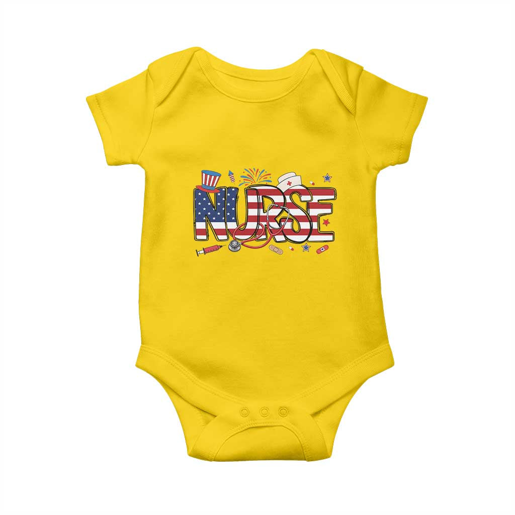USA 250 Proud American Nurse Baby Onesie Patriotic Healthcare Hero TS12 Daisy Print Your Wear
