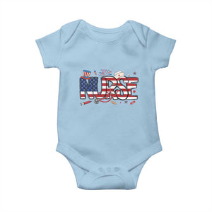 USA 250 Proud American Nurse Baby Onesie Patriotic Healthcare Hero TS12 Light Blue Print Your Wear