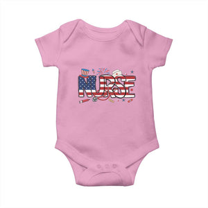 USA 250 Proud American Nurse Baby Onesie Patriotic Healthcare Hero TS12 Light Pink Print Your Wear