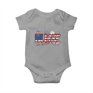 USA 250 Proud American Nurse Baby Onesie Patriotic Healthcare Hero TS12 Sport Gray Print Your Wear