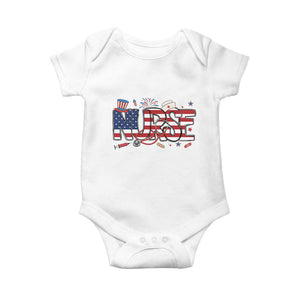 USA 250 Proud American Nurse Baby Onesie Patriotic Healthcare Hero TS12 White Print Your Wear