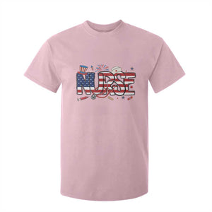 USA 250 Proud American Nurse T Shirt For Kid Patriotic Healthcare Hero TS12 Light Pink Print Your Wear