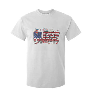 USA 250 Proud American Nurse T Shirt For Kid Patriotic Healthcare Hero TS12 White Print Your Wear