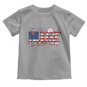USA 250 Proud American Nurse Toddler T Shirt Patriotic Healthcare Hero TS12 Sport Gray Print Your Wear