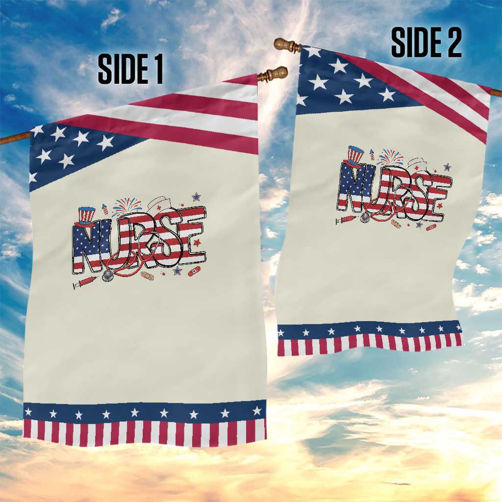 USA 250 Proud American Nurse Garden Flag Patriotic Healthcare Hero TS12 Print Your Wear