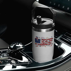 USA 250 Proud American Nurse Flip Straw Tumbler Patriotic Healthcare Hero TS12 Print Your Wear