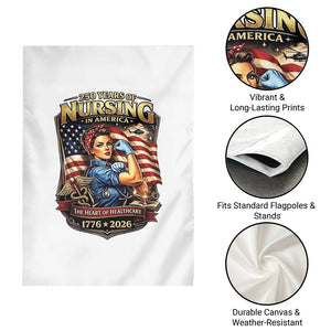 Patriotic Rosie Nurse Feminist Pride Garden Flag 250 Years Of Nursing TS12 Print Your Wear