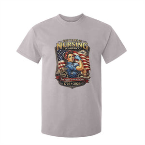 Patriotic Rosie Nurse Feminist Pride T Shirt For Kid 250 Years Of Nursing TS12 Ice Gray Print Your Wear
