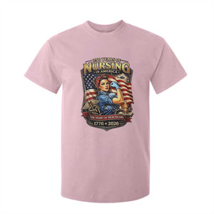 Patriotic Rosie Nurse Feminist Pride T Shirt For Kid 250 Years Of Nursing TS12 Light Pink Print Your Wear