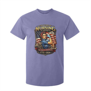 Patriotic Rosie Nurse Feminist Pride T Shirt For Kid 250 Years Of Nursing TS12 Violet Print Your Wear