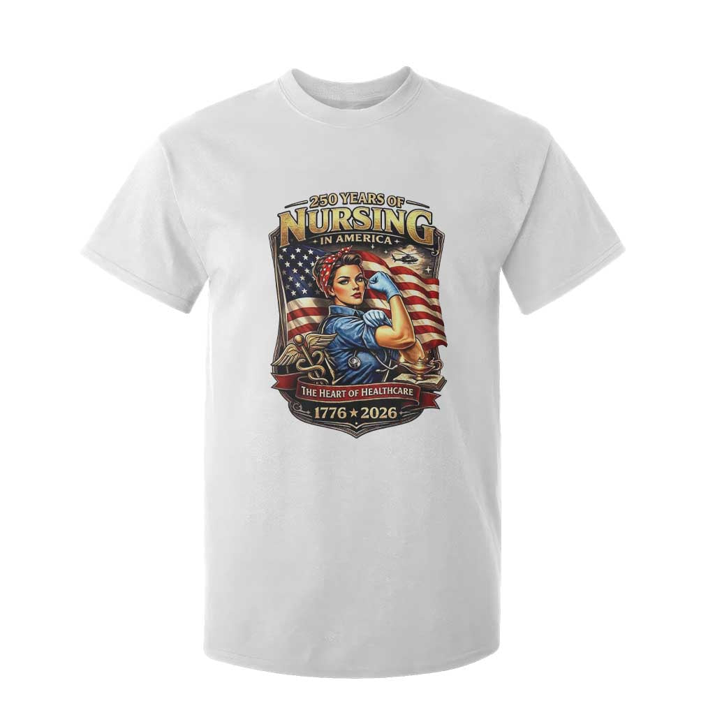 Patriotic Rosie Nurse Feminist Pride T Shirt For Kid 250 Years Of Nursing TS12 White Print Your Wear