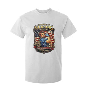 Patriotic Rosie Nurse Feminist Pride T Shirt For Kid 250 Years Of Nursing TS12 White Print Your Wear