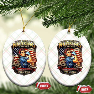 Patriotic Rosie Nurse Feminist Pride Ceramic Ornament 250 Years Of Nursing TS12 Print Your Wear