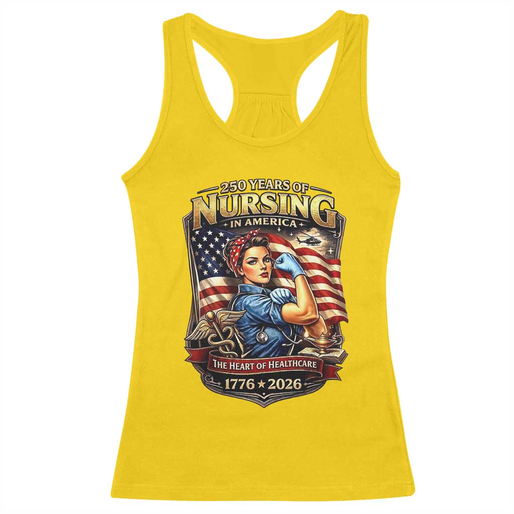 Patriotic Rosie Nurse Feminist Pride Racerback Tank Top 250 Years Of Nursing TS12 Daisy Print Your Wear