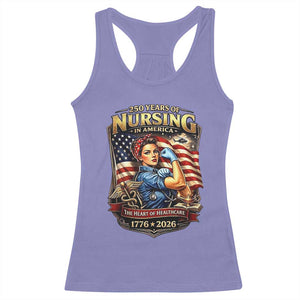 Patriotic Rosie Nurse Feminist Pride Racerback Tank Top 250 Years Of Nursing TS12 Violet Print Your Wear