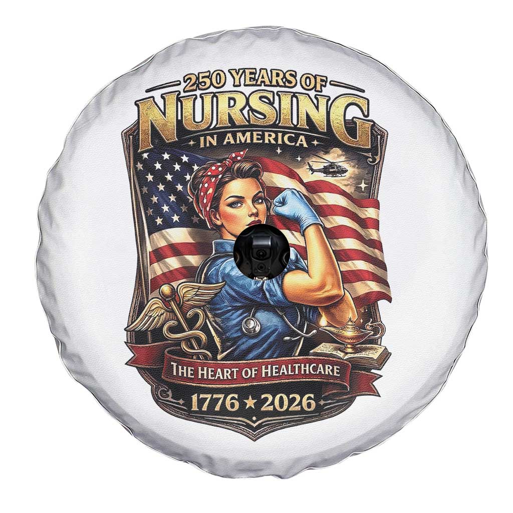 Patriotic Rosie Nurse Feminist Pride Spare Tire Cover 250 Years Of Nursing TS12 Print Your Wear