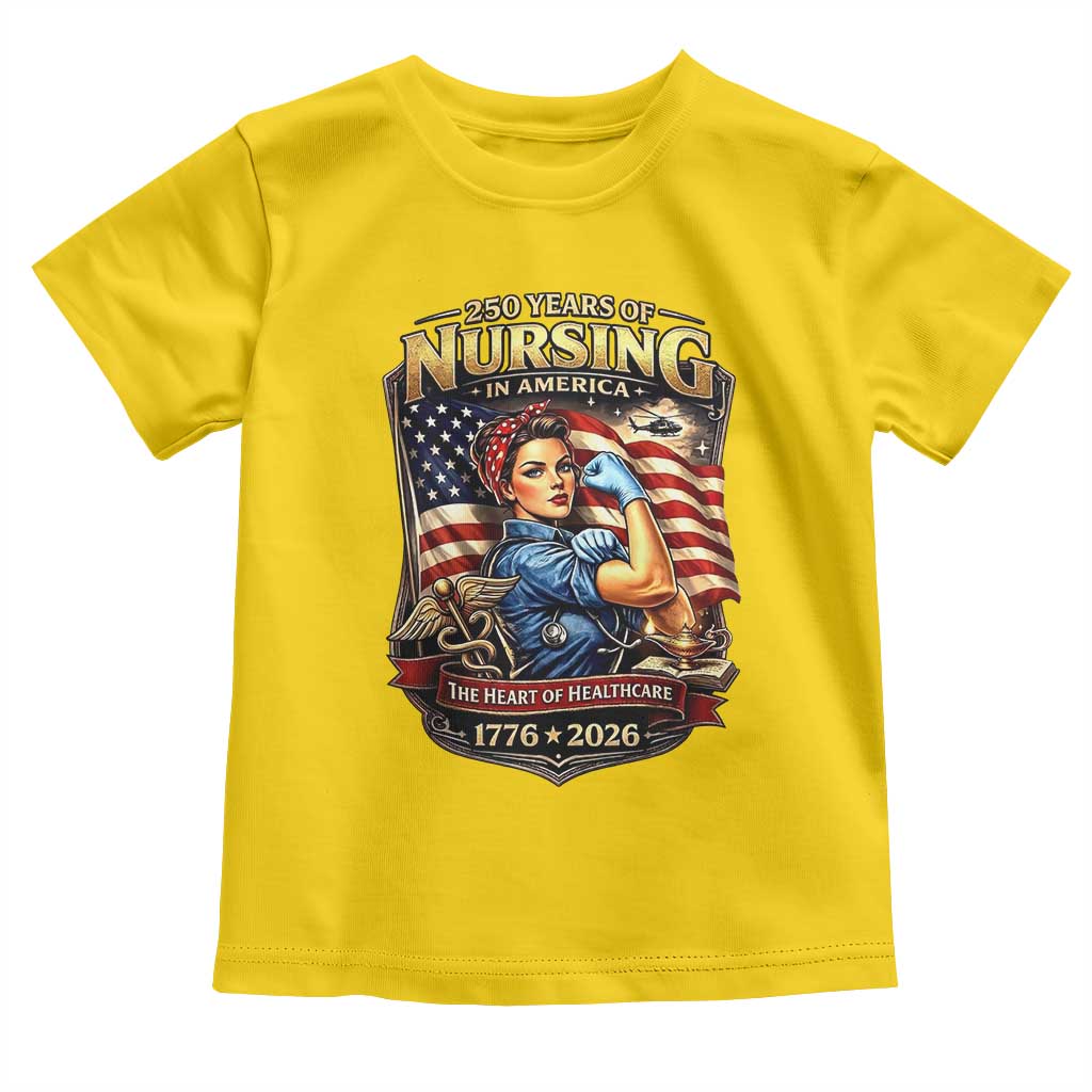 Patriotic Rosie Nurse Feminist Pride Toddler T Shirt 250 Years Of Nursing TS12 Daisy Print Your Wear