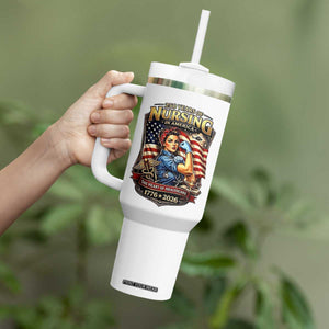 Patriotic Rosie Nurse Feminist Pride Tumbler With Handle 250 Years Of Nursing TS12 Print Your Wear
