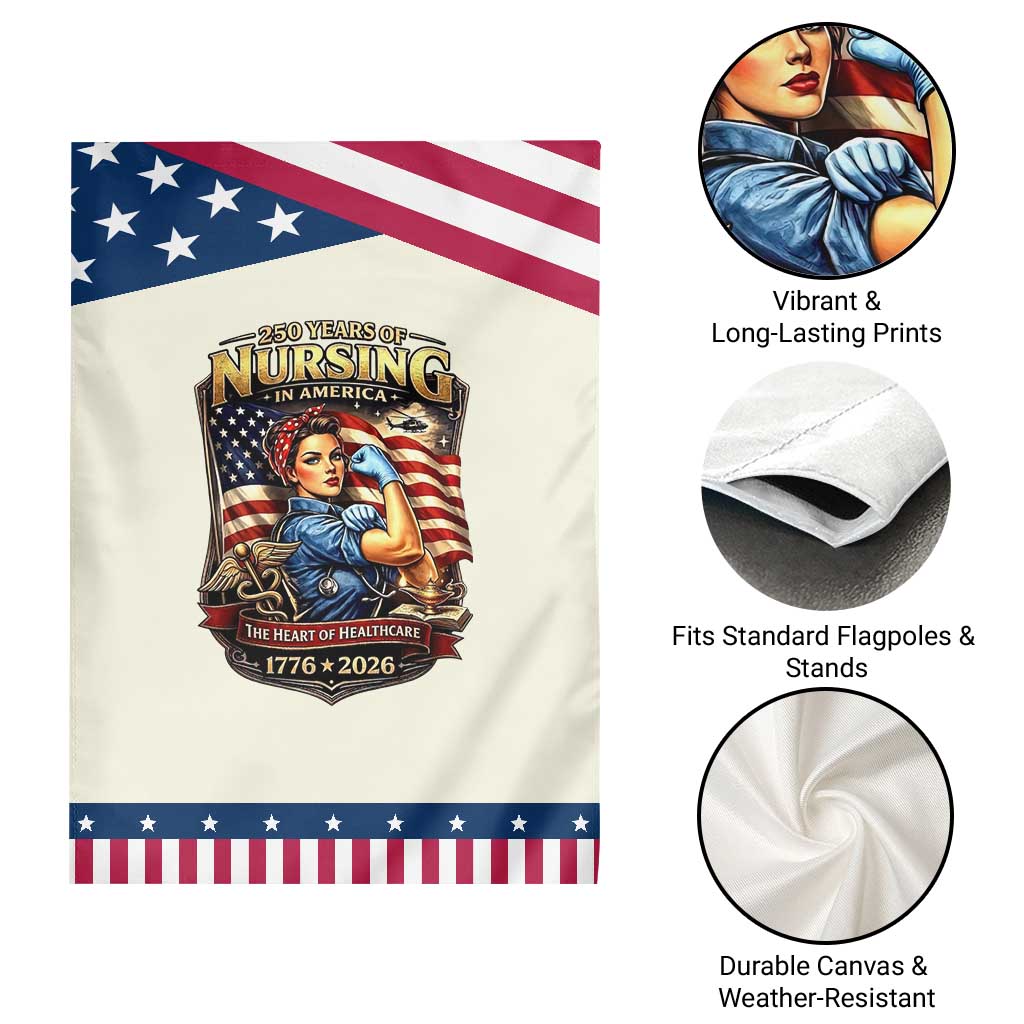 Patriotic Rosie Nurse Feminist Pride Garden Flag 250 Years Of Nursing TS12 Print Your Wear