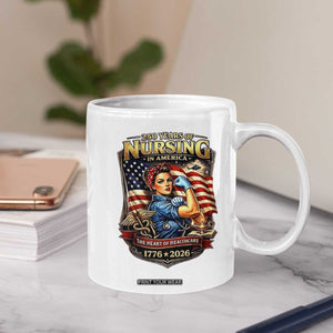 Patriotic Rosie Nurse Feminist Pride Coffee Mug 250 Years Of Nursing TS12 Print Your Wear