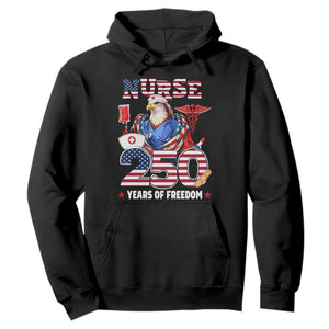 Bald Eagle Nurse 250 Years Of Freedom Hoodie Patriotic American Nurse Gift TS12 Black Print Your Wear