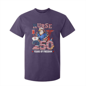 Bald Eagle Nurse 250 Years Of Freedom T Shirt For Kid Patriotic American Nurse Gift TS12 Purple Print Your Wear