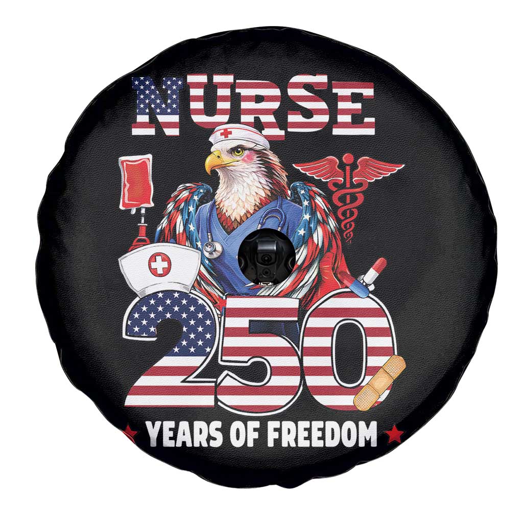 Bald Eagle Nurse 250 Years Of Freedom Spare Tire Cover Patriotic American Nurse Gift TS12 Print Your Wear