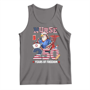 Bald Eagle Nurse 250 Years Of Freedom Tank Top Patriotic American Nurse Gift TS12 Deep Heather Print Your Wear