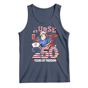 Bald Eagle Nurse 250 Years Of Freedom Tank Top Patriotic American Nurse Gift TS12 Navy Print Your Wear
