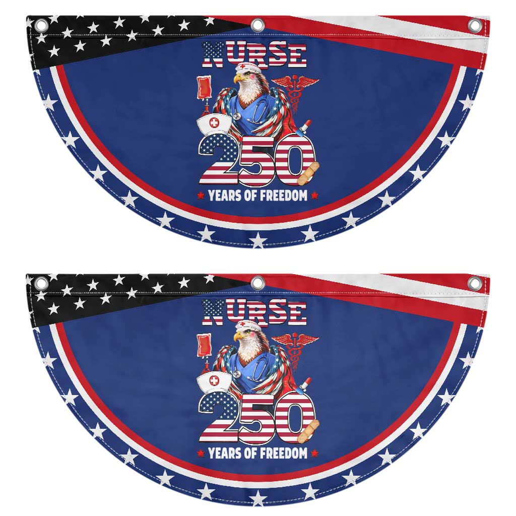 Bald Eagle Nurse 250 Years Of Freedom Patriotic Fan Flag American Nurse Gift