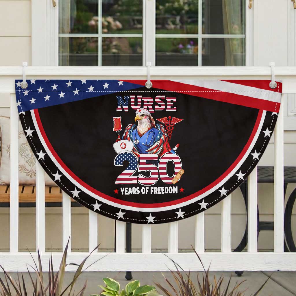 Bald Eagle Nurse 250 Years Of Freedom Patriotic Fan Flag American Nurse Gift