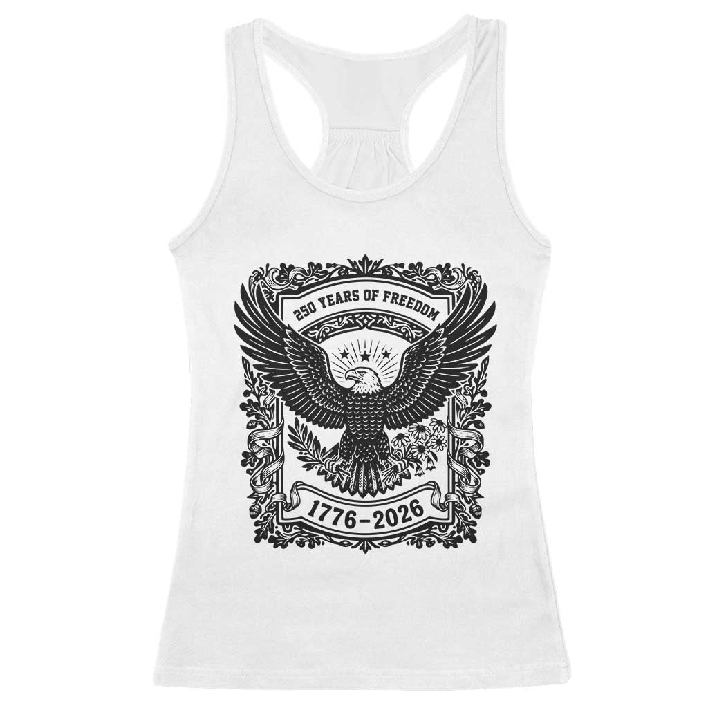 Cottagecore Patriotic Eagle 250th Anniversary USA Gift Racerback Tank Top TS12 White Print Your Wear